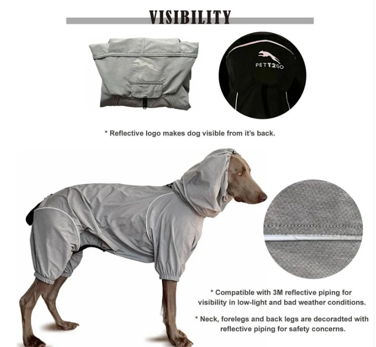 Lightweight Dog Windbreaker for Outdoor Adventures-Grey - Image 5